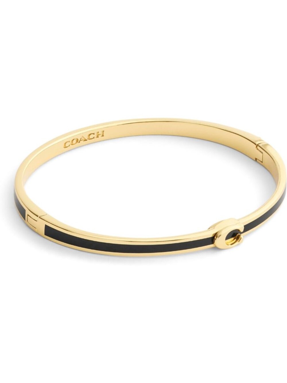 Chic Women's Enamel Bangle Bracelet with Signature C Design - Stylish Jewelry